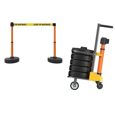 MOBILE BANNER STAKE STANCHION CART PRB907OR